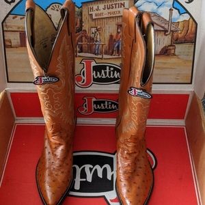 Just Justin Ostrich cowgirl boots
